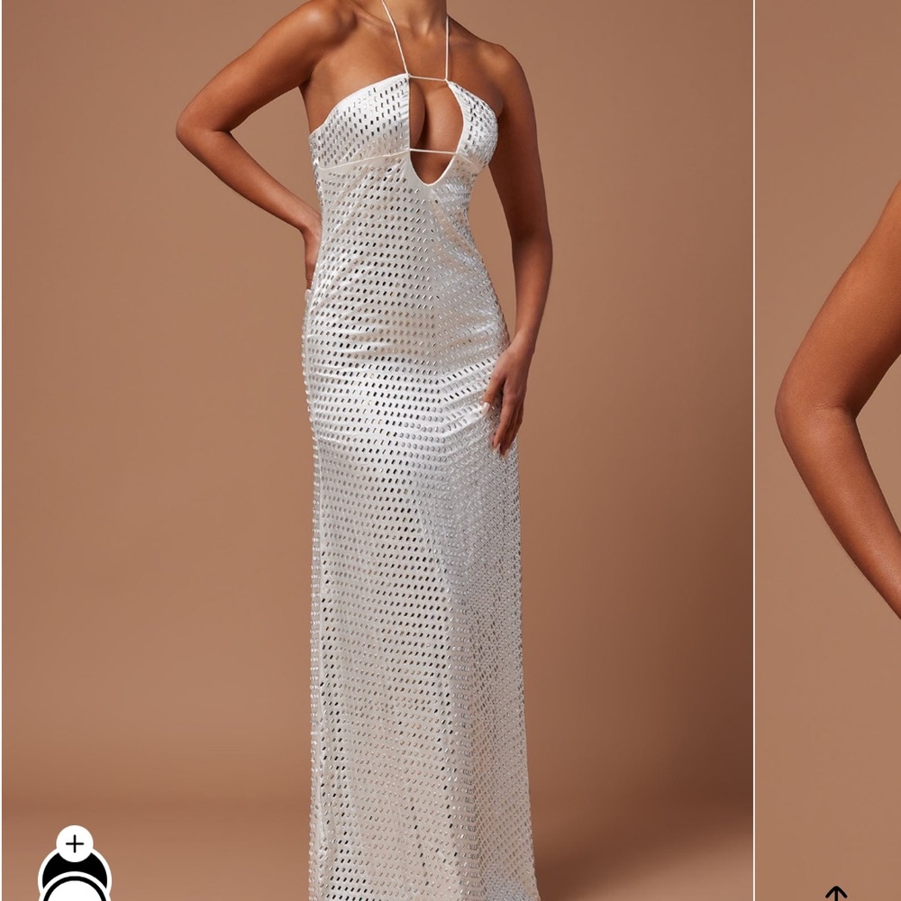 White Embellished Maxi Dress